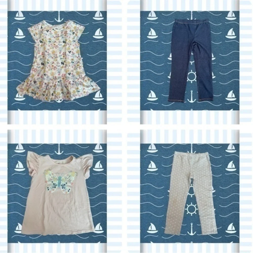 Kids Headquarters 4-piece set Floral Butterfly Girls 5